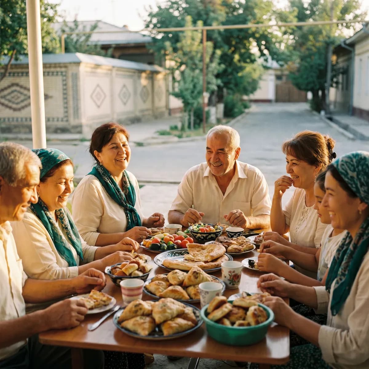 People enjoying food together